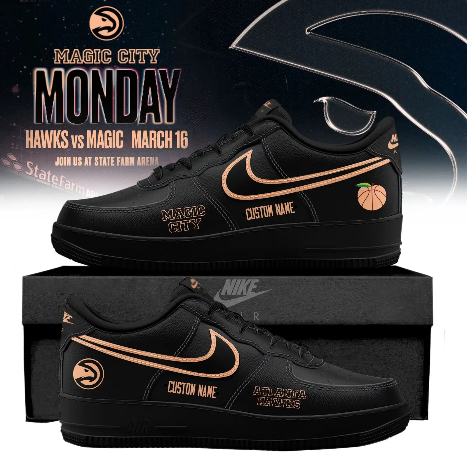 Atlanta Hawks 2026 Magic City True To Atlanta Air Force 1 Sneakers | HD46