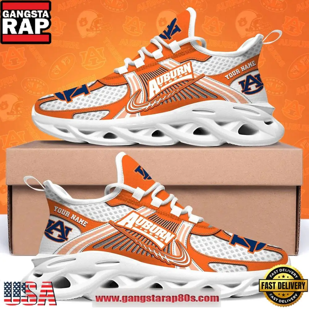 Auburn Tigers Custom Name Clunky Sneaker Max Soul Shoes