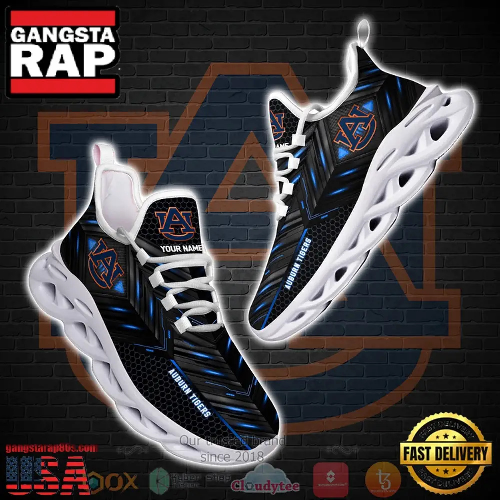 Auburn Tigers Custom Name Clunky Unique Design Max Soul Shoes Running Sneakers Auburn Tigers Custom Name Clunky Unique Design Max Soul Shoes Running Sneakers - Image 1