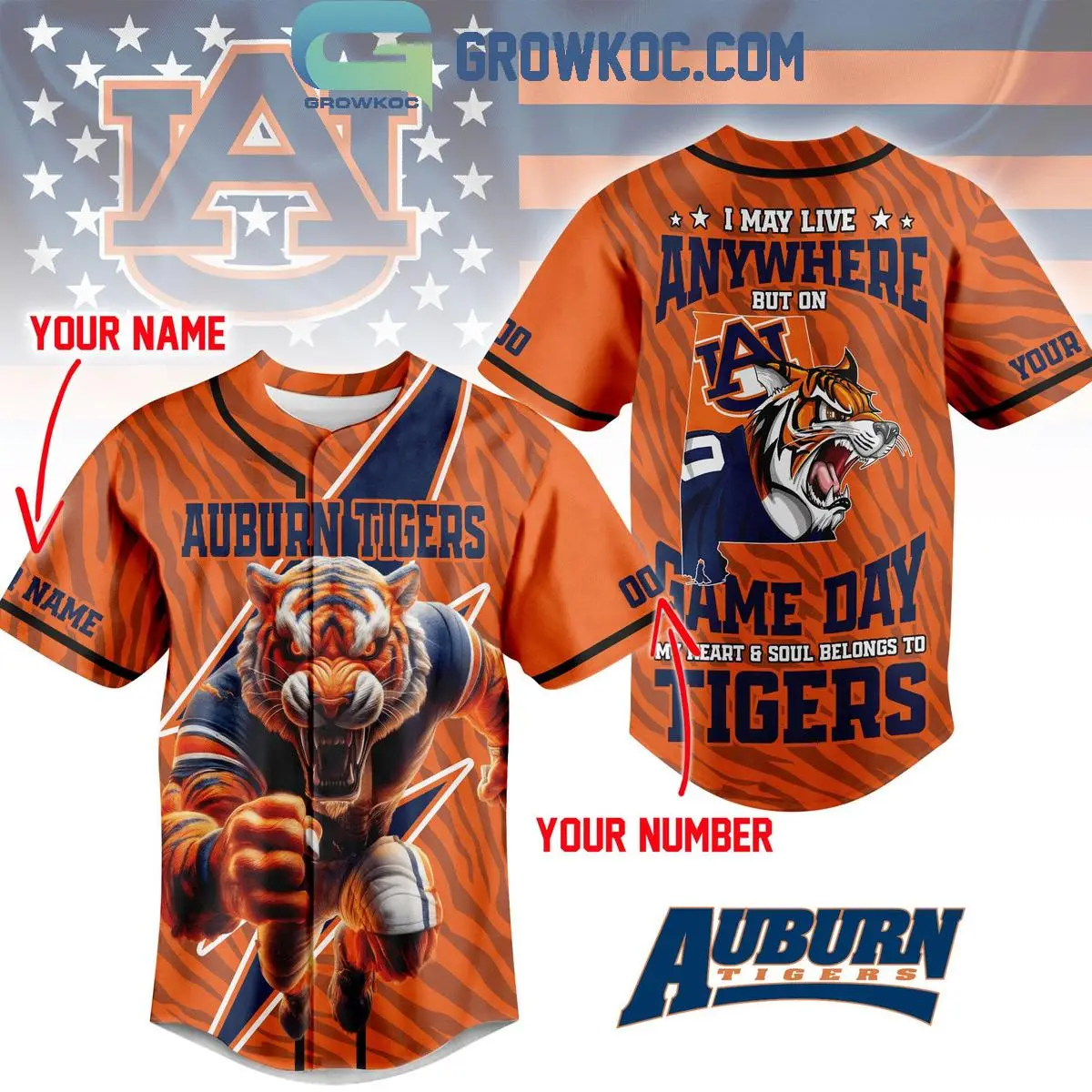 Auburn Tigers My Hearts & Soul Belongs To Tigers Jersey