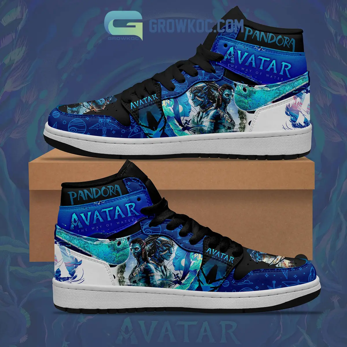 Avatar Pandora Air Jordan 1 Shoes