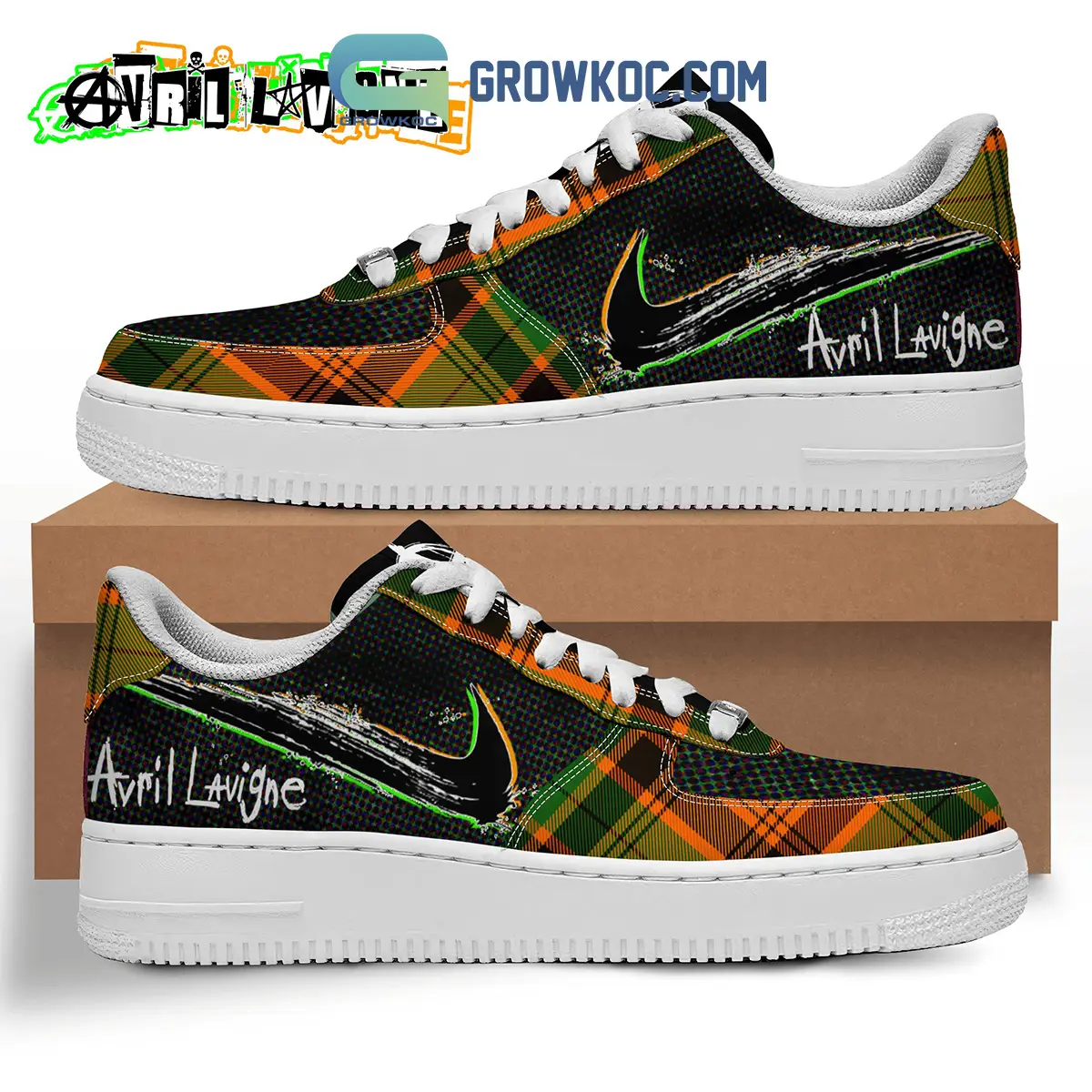 Avril Lavinge 90' Vibe Air Force 1 Shoes White Lace