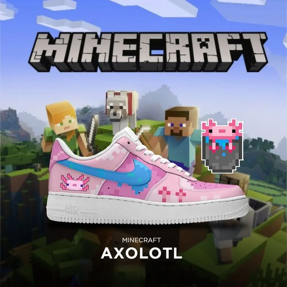 Axolotl Mine Craft Low Top Shoes