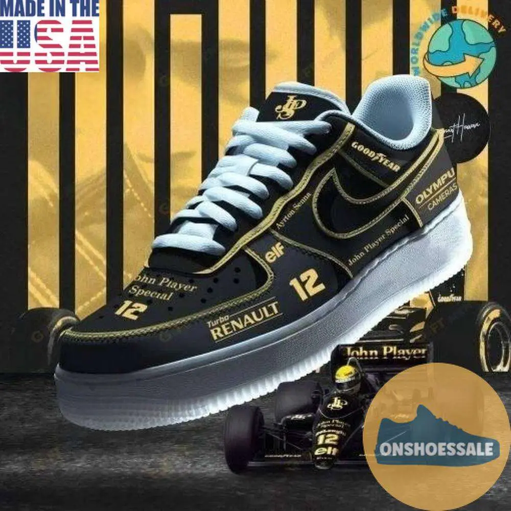 Ayrton Senna John Player Special Air Force 1, Gift For Fans - Best Gift Shoes