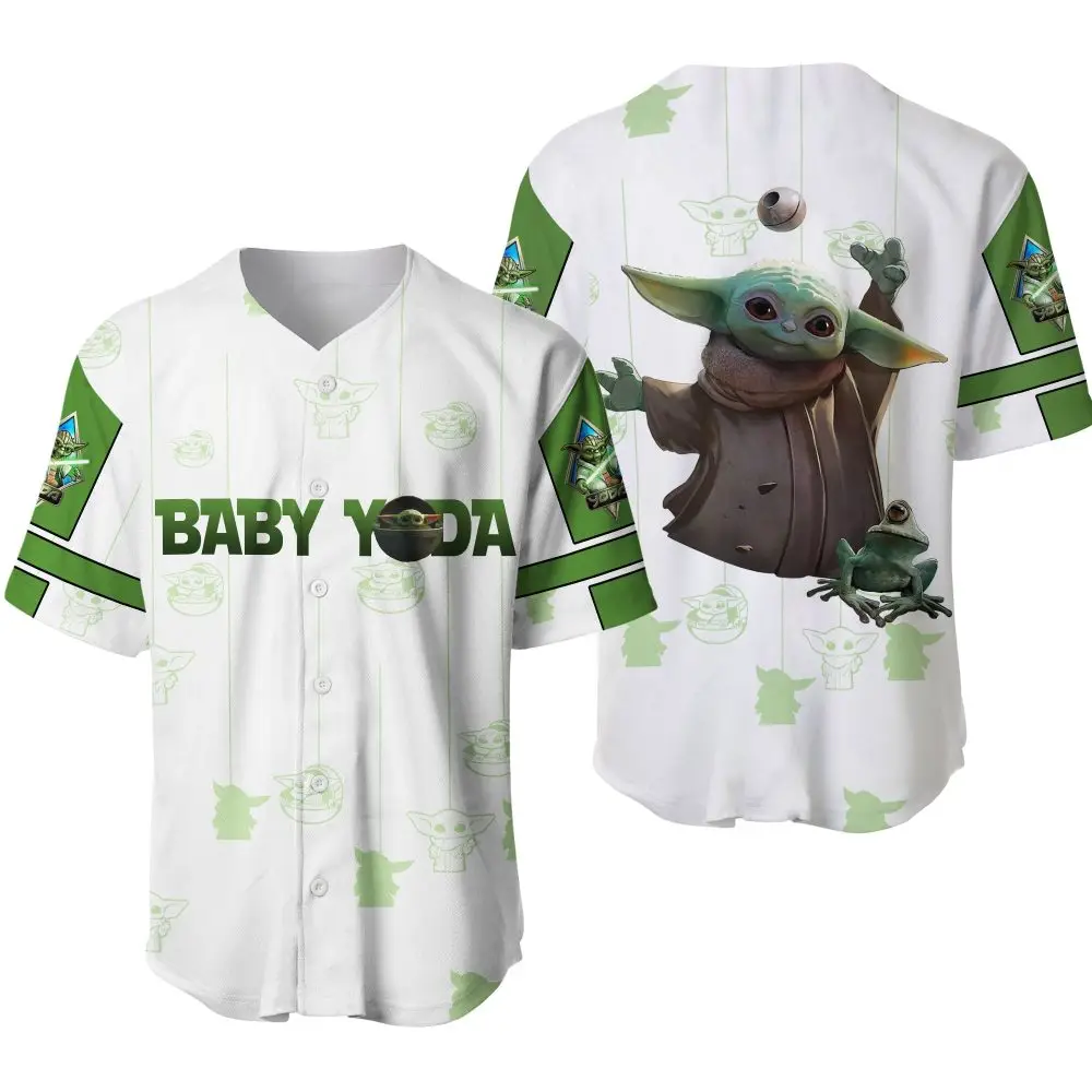 Baby Yoda Baseball Jersey - Cute Star Wars Fan Gift - Grogu Design Tee