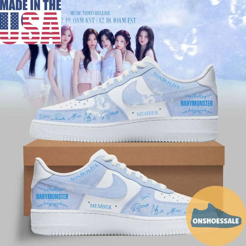 BABYMONSTER Supa Dupa Luv WE GO UP Nike Air Force, Gift For Fans - Best Gift Shoes