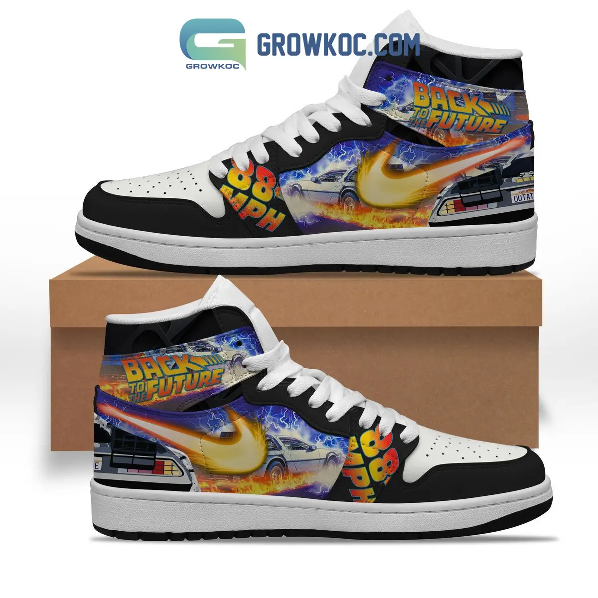 Back To The Future Movie Air Jordan 1 Shoes Back To The Future Movie Air Jordan 1 Shoes - Image 1