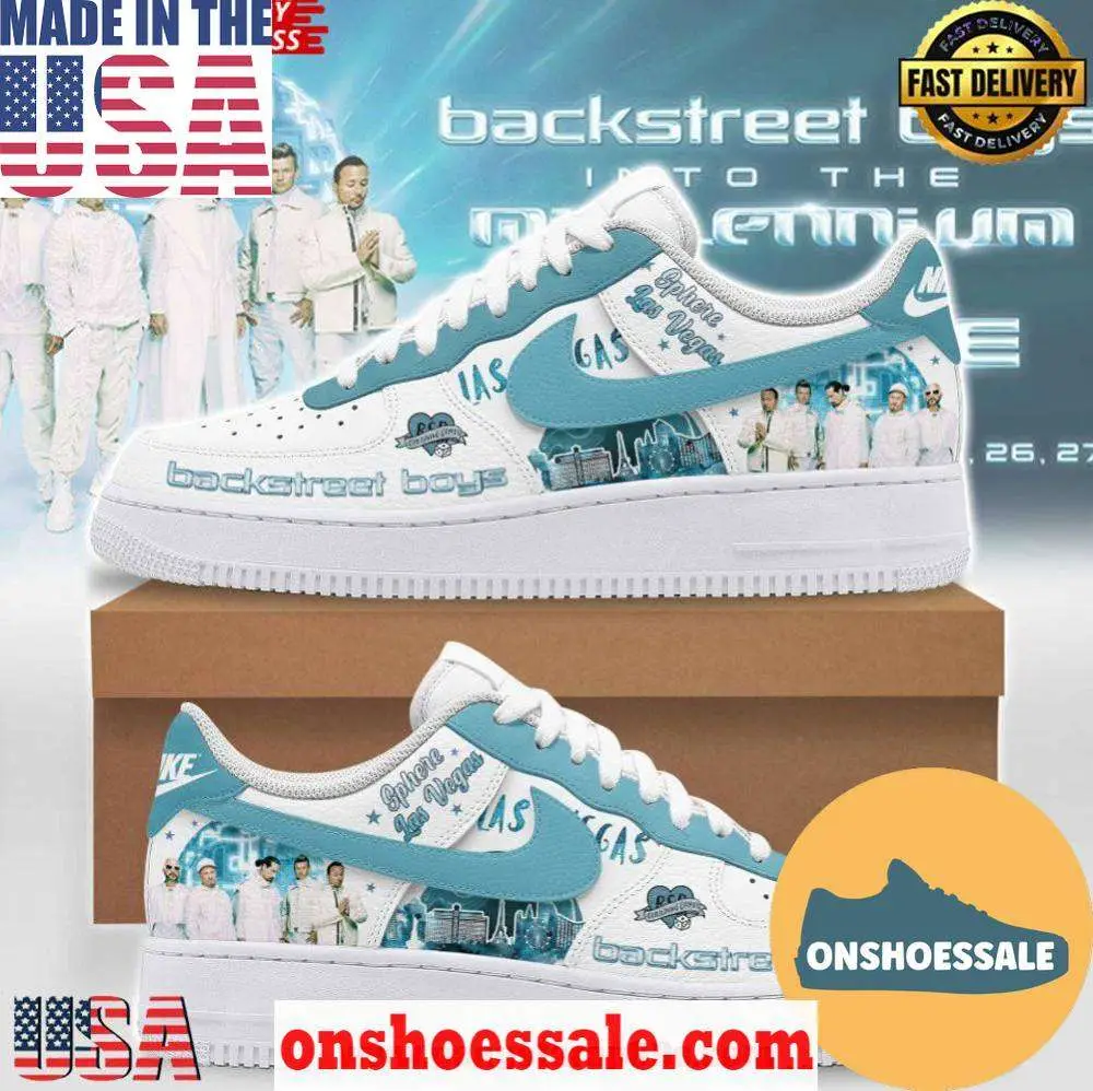 Backstreet Boys Into the Millennium Tour Nike Air Force 1 Shoes Sneakers, Gift For Fans - Best Gift Shoes Backstreet Boys Into the Millennium Tour Nike Air Force 1 Shoes Sneakers, Gift For Fans - Best Gift Shoes - Image 1