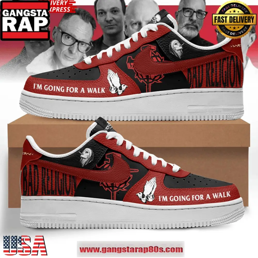 Bad Religion I'm Going For A Walk Air Force 1 Sneakers Shoes