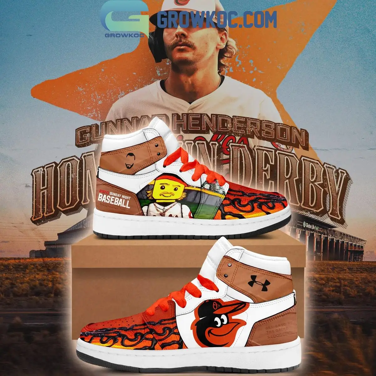 Baltimore Orioles Gunnar Henderson 2024 Air Jordan 1 Shoes
