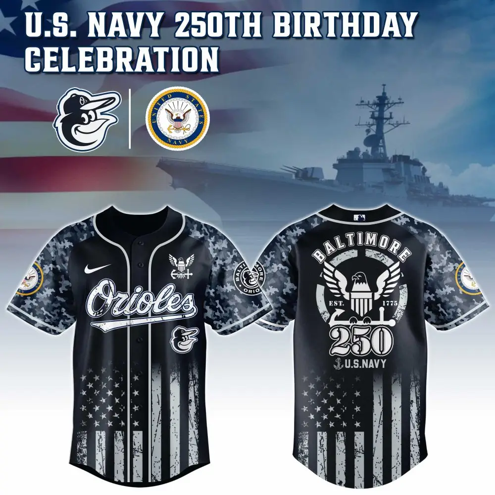 Baltimore Orioles Mlb X 250 U.S. Navy Baseball Jersey