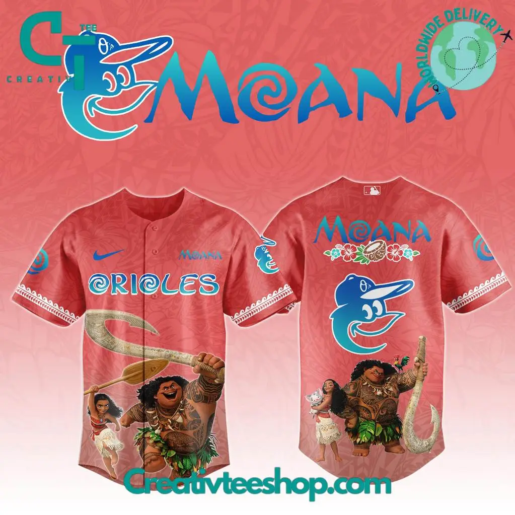 Baltimore Orioles Mlb X Moana Special Baseball Jersey