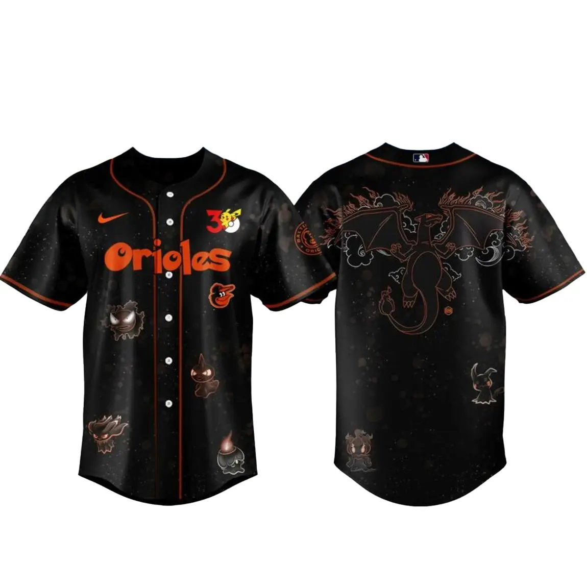 Baltimore Orioles Pokemon 30th Anniversary 1996-2026 Baseball Jersey - Tazila