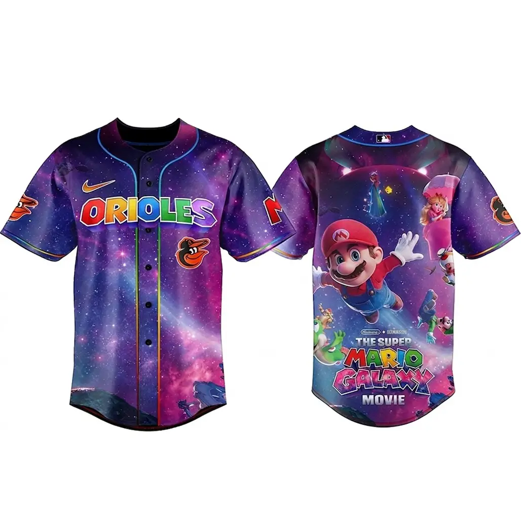 Baltimore Orioles Super Mario Galaxy Movie 2026 Baseball Jersey - Tazila