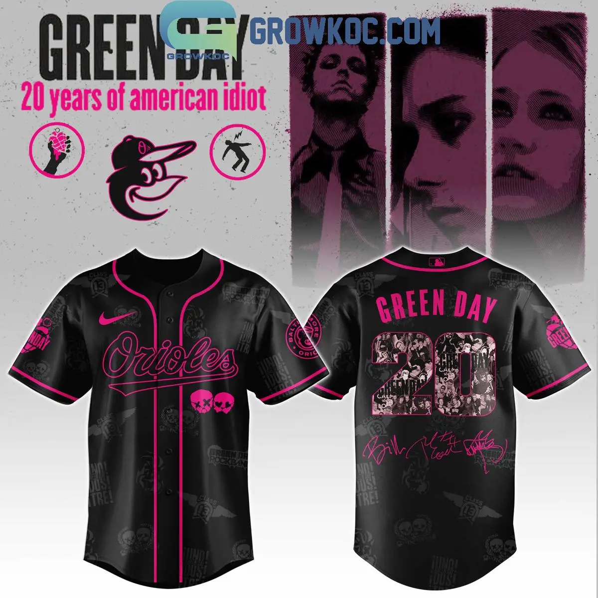 Baltimore Orioles x Green Day 20 Years Of American Idiot 2025 Jersey