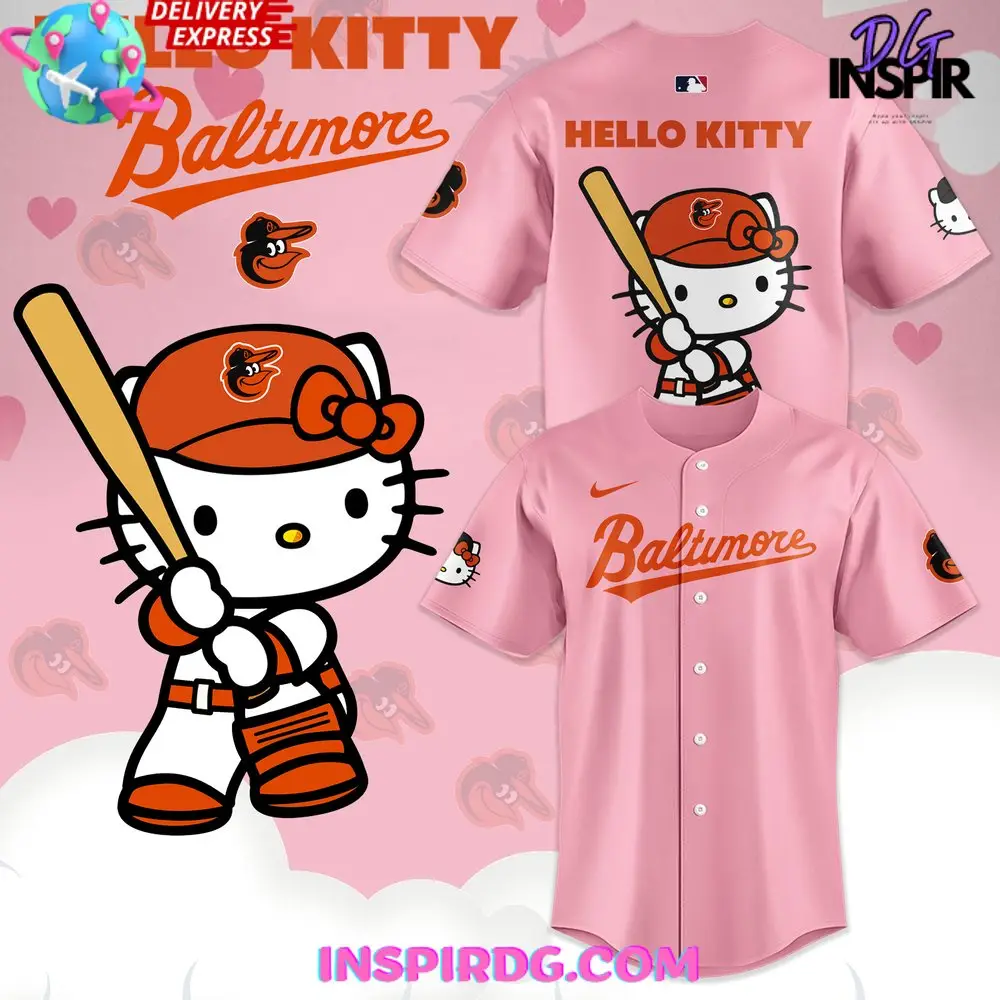 Baltimore Orioles X Hello Kitty 2024 Pink Baseball Jersey