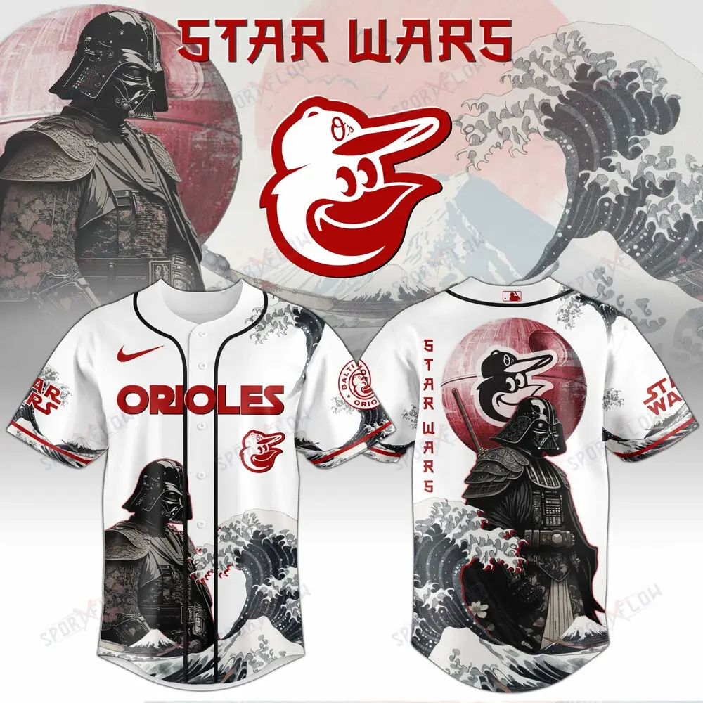 Baltimore Orioles X Star Wars Darth Vader Japanese Aesthetic Baseball Jersey