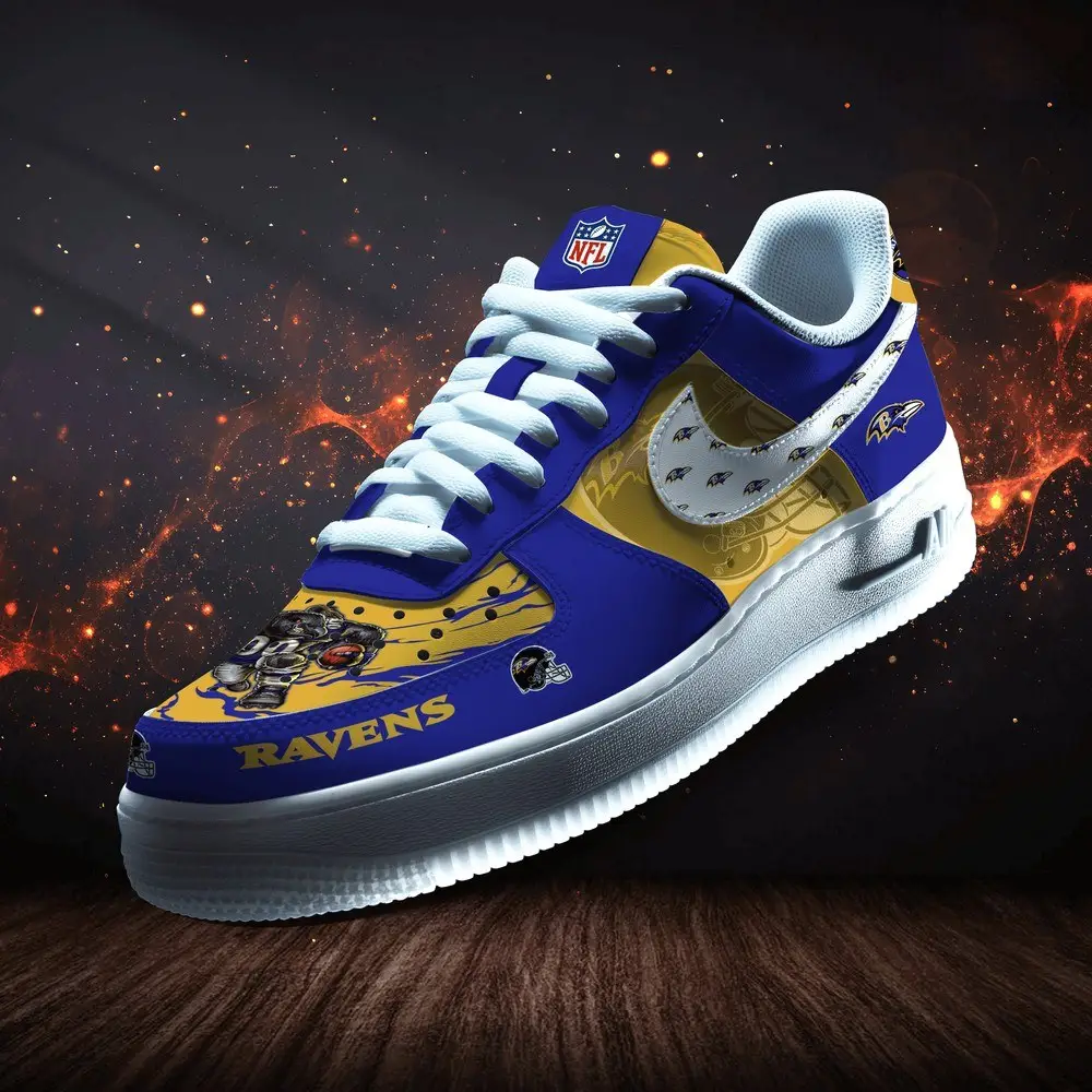 Baltimore Ravens Personalized Version 6 AF1 Shoes