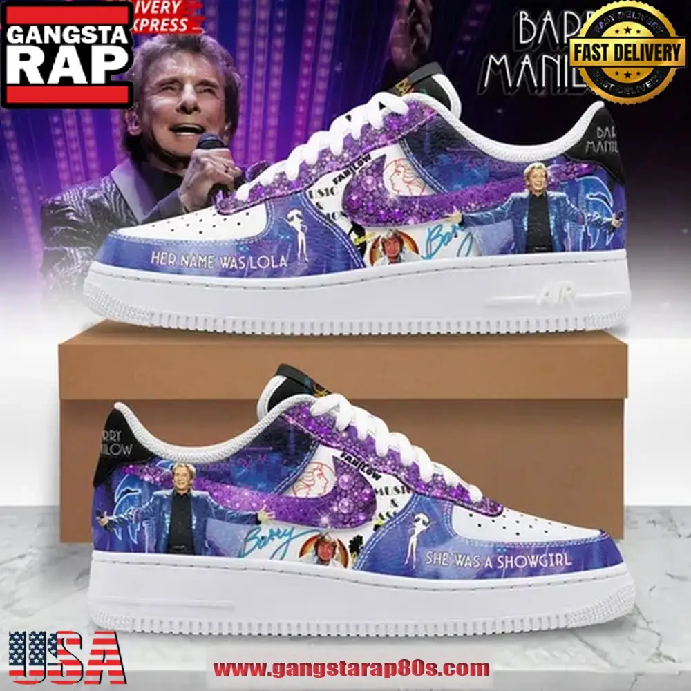 Barry Manilow Limited Edition Air Force 1 Sneakers Shoes Barry Manilow Limited Edition Air Force 1 Sneakers Shoes - Image 1