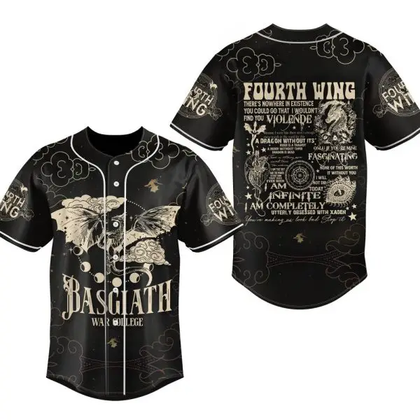 Basgiath War College Dragon Baseball Jersey – Stylish Fantasy Apparel For Fans