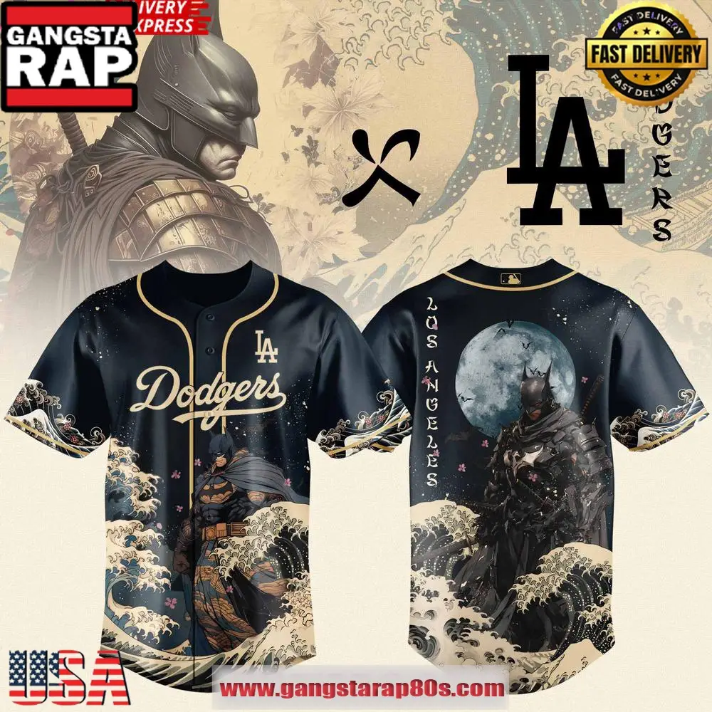 Batman x Los Angeles Dodgers Limited Edition Baseball Jersey Shirt