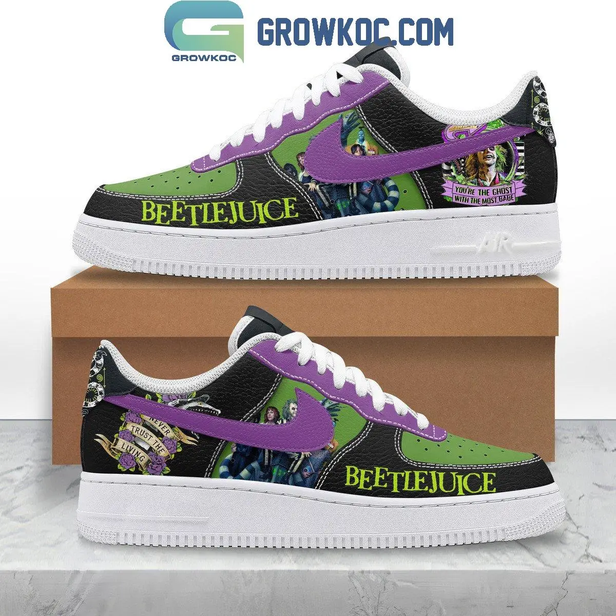 Beetlejuice Never Trust The Living Air Force 1 Shoes