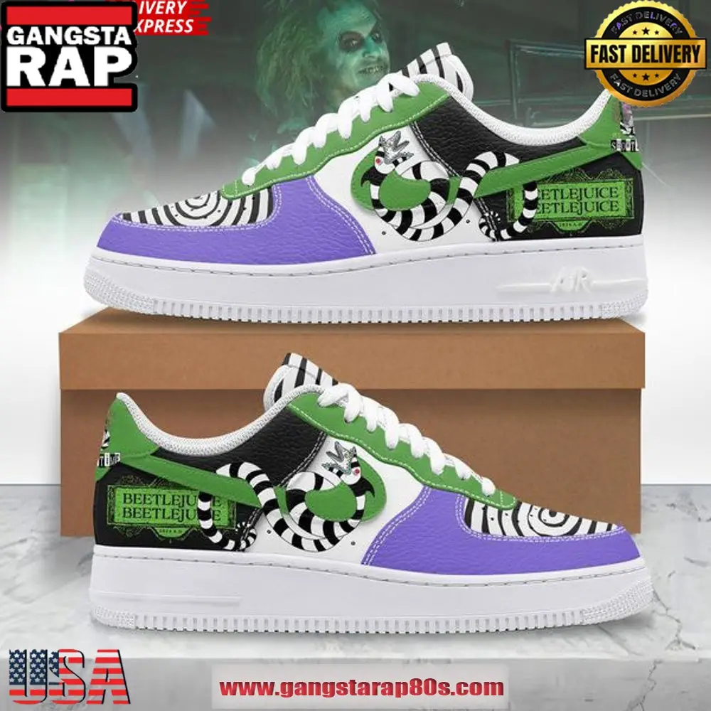 Beetlejuice Showtime Limited Editon Air Force 1 Sneakers Shoes