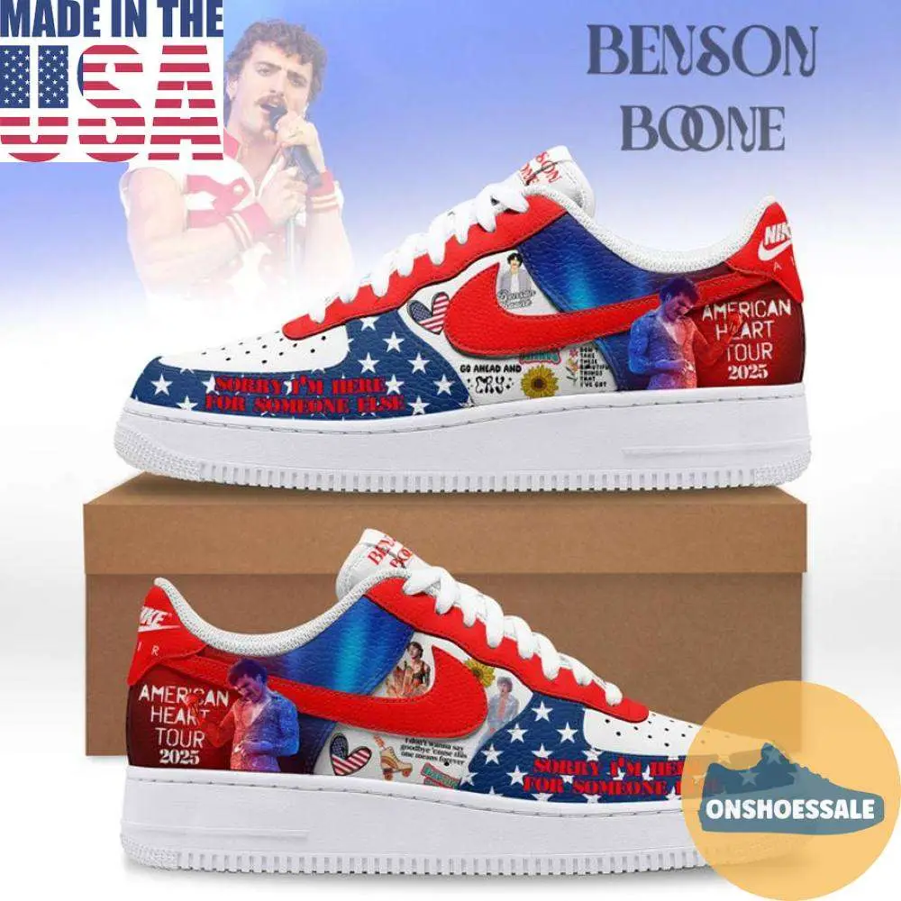 Benson Boone American Heart World Tour Air Force Shoes, Gift For Fans - Best Gift Shoes
