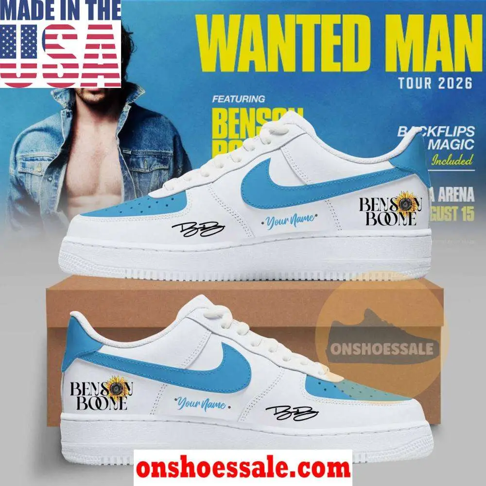 Benson Boone Wanted Man Tour 2026 Air Force 1 Shoes, Gift For Fans - Best Gift Shoes