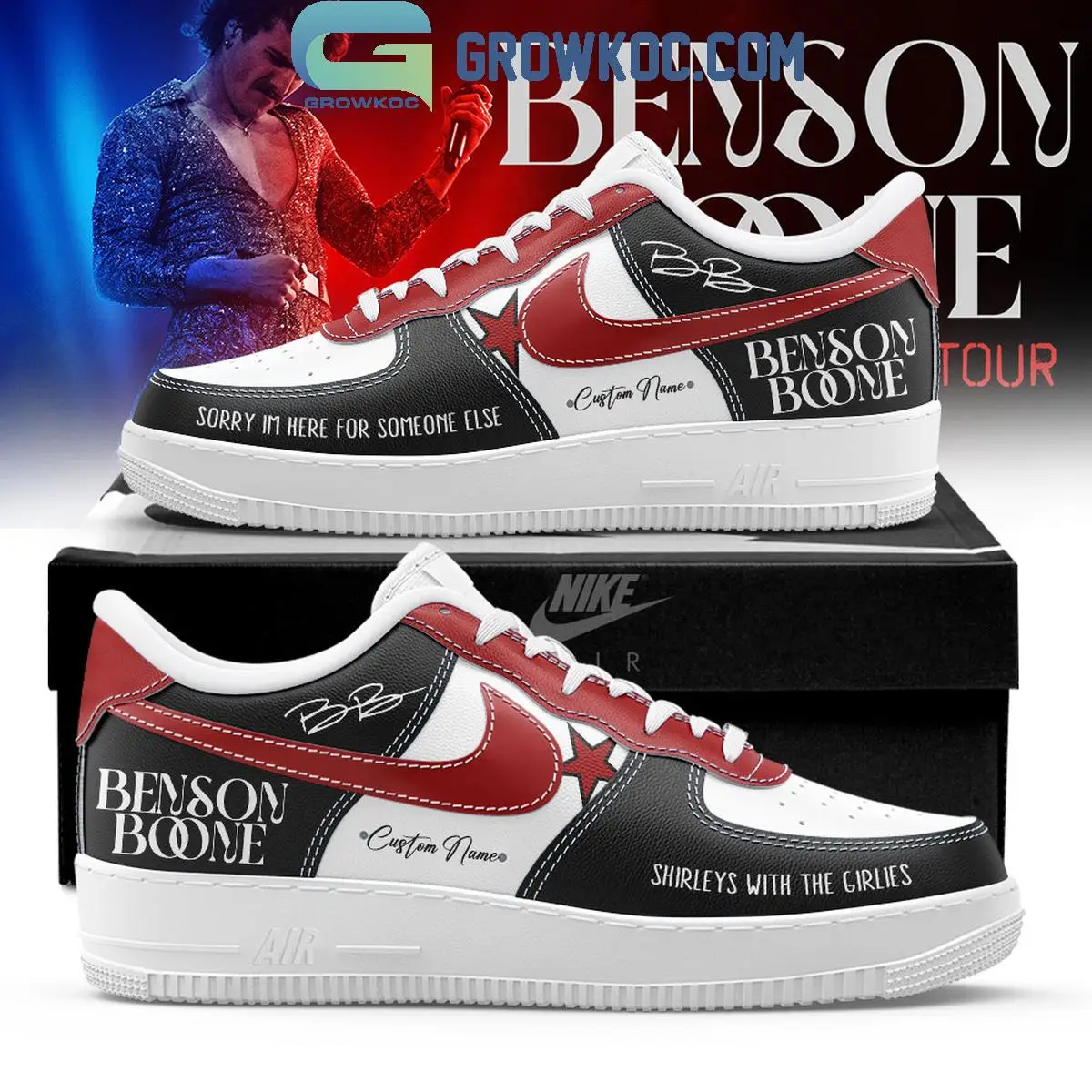 Benson Boone's American Heart World Tour Air Force 1 Shoes