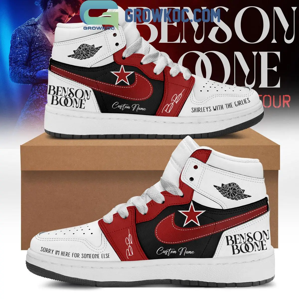 Benson Boone's American Heart World Tour Air Jordan 1 Shoes