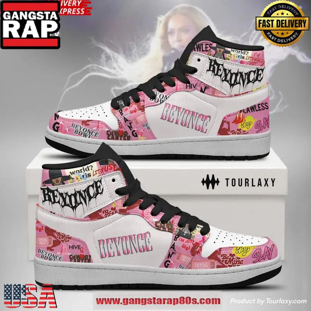 Beyoncé Bowl Limited Edition Pink Air Jordan 1 Sneakers Shoes