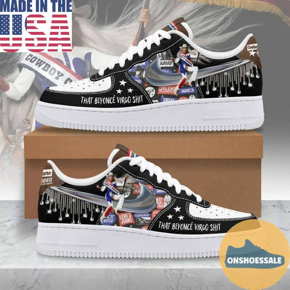 Beyonce Cowboy Carter Air Force Shoes, Gift For Fans - Best Gift Shoes