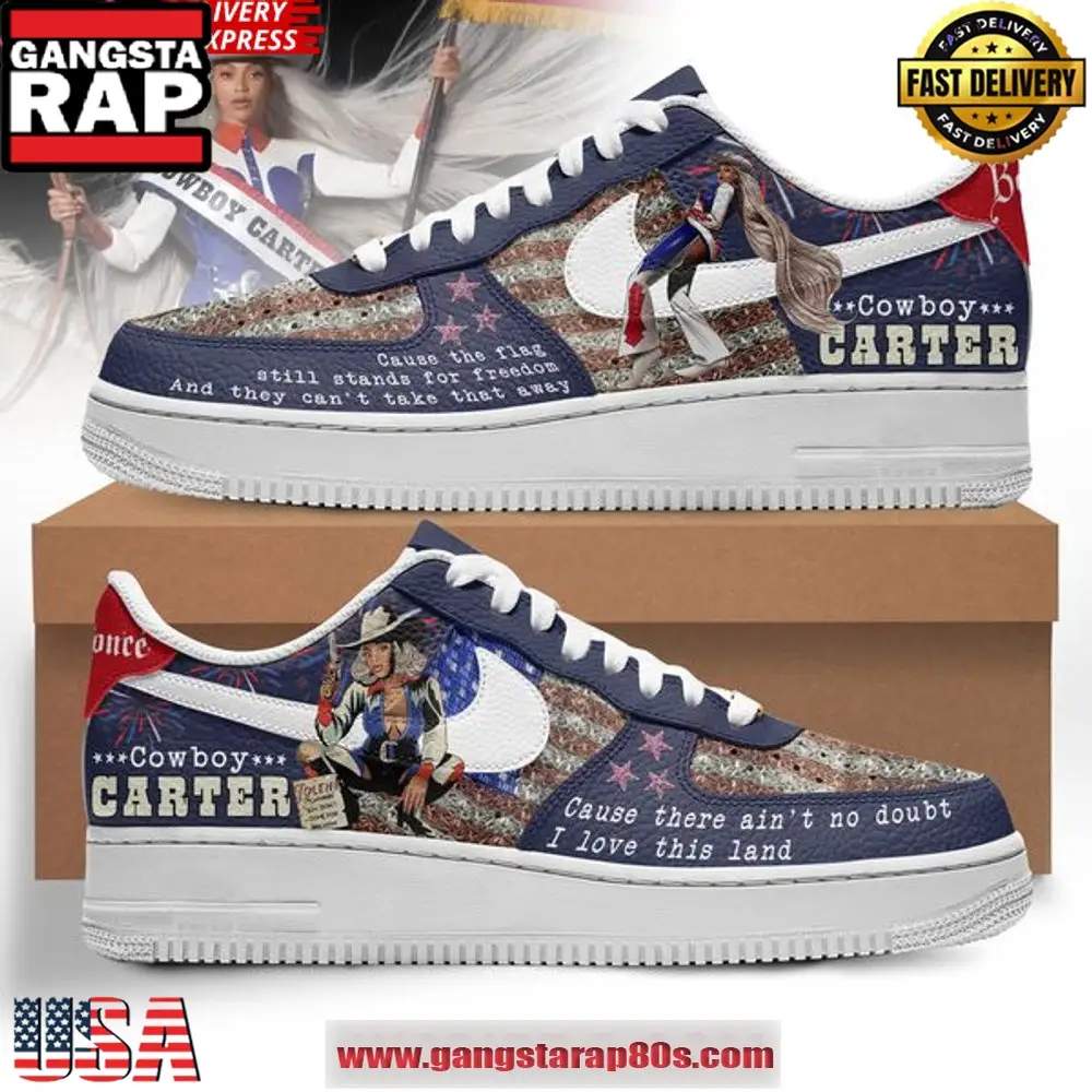 Beyonce Cowboy Carter Independent American Air Force 1 Running Sneakers Shoes