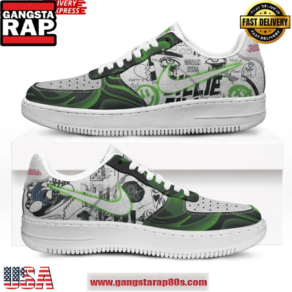 Billie Eilish Crazy Special Edition Air Force 1 Running Sneakers Shoes