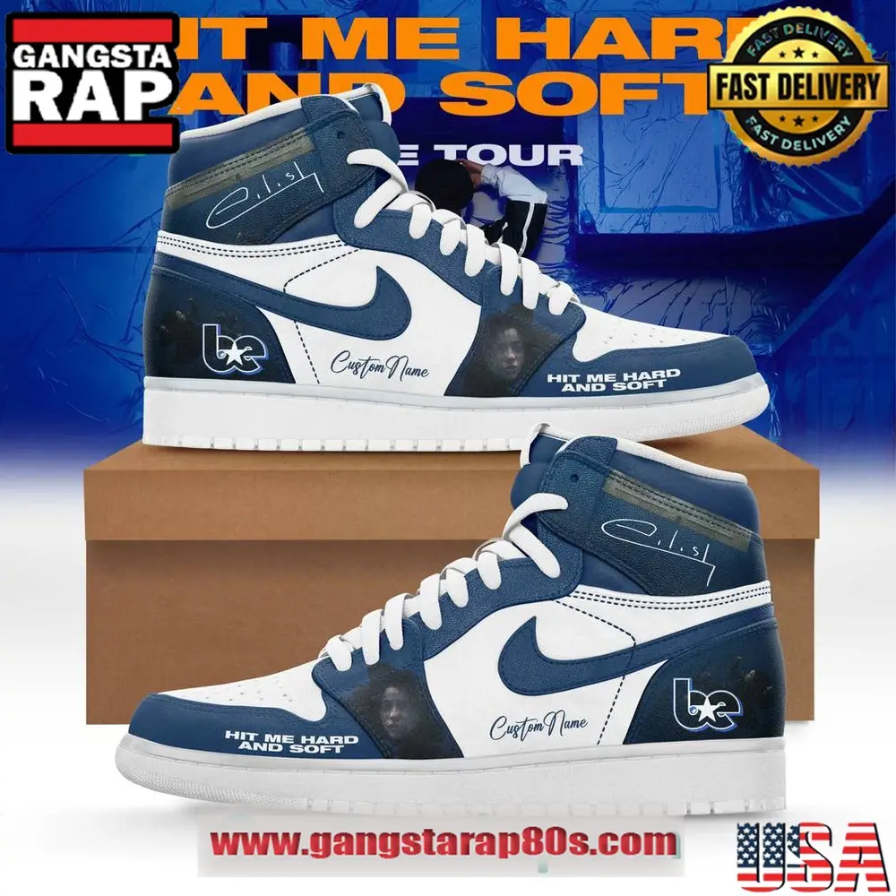 Billie Eilish Hit Me Hard and Soft The Tour Custom Name Air Jordan 1 Sneakers Shoes