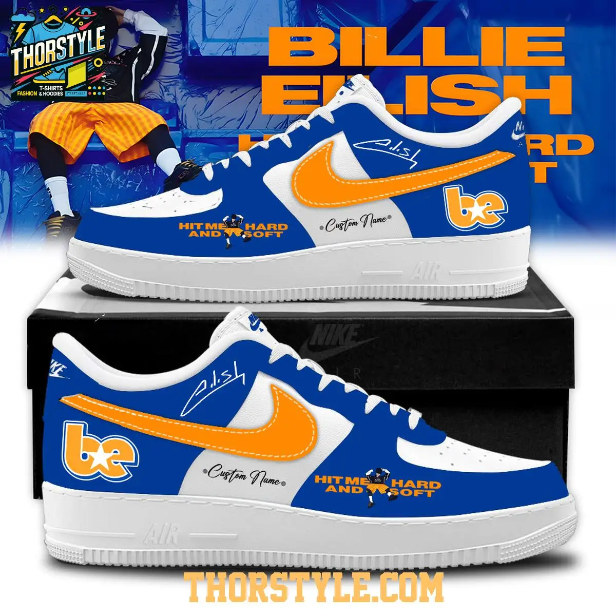 Billie Eilish Hit Me Hard and Soft The Tour Personalized Air Force 1 Shoes Billie Eilish Hit Me Hard and Soft The Tour Personalized Air Force 1 Shoes - Image 1