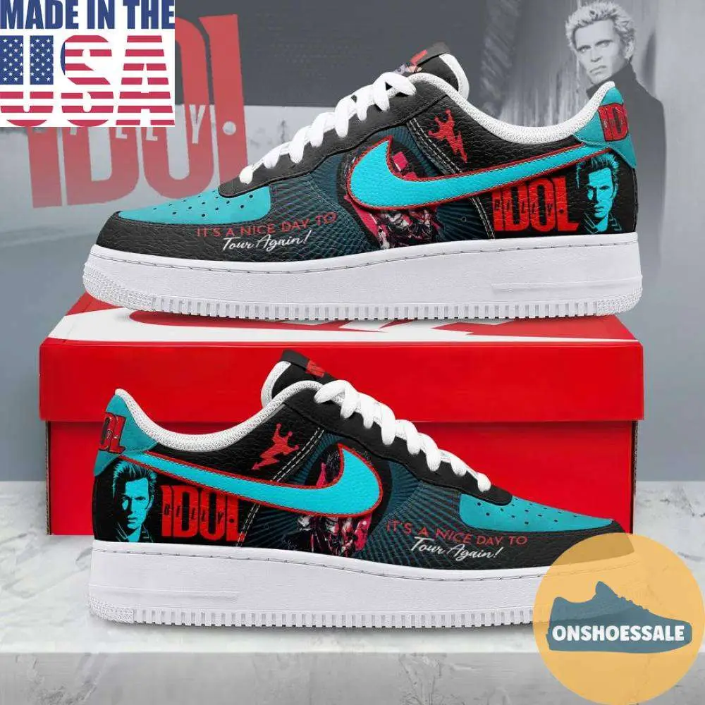 Billy Idol It's A Nice Day To Tour Again Air Force Shoes, Gift For Fans - Best Gift Shoes