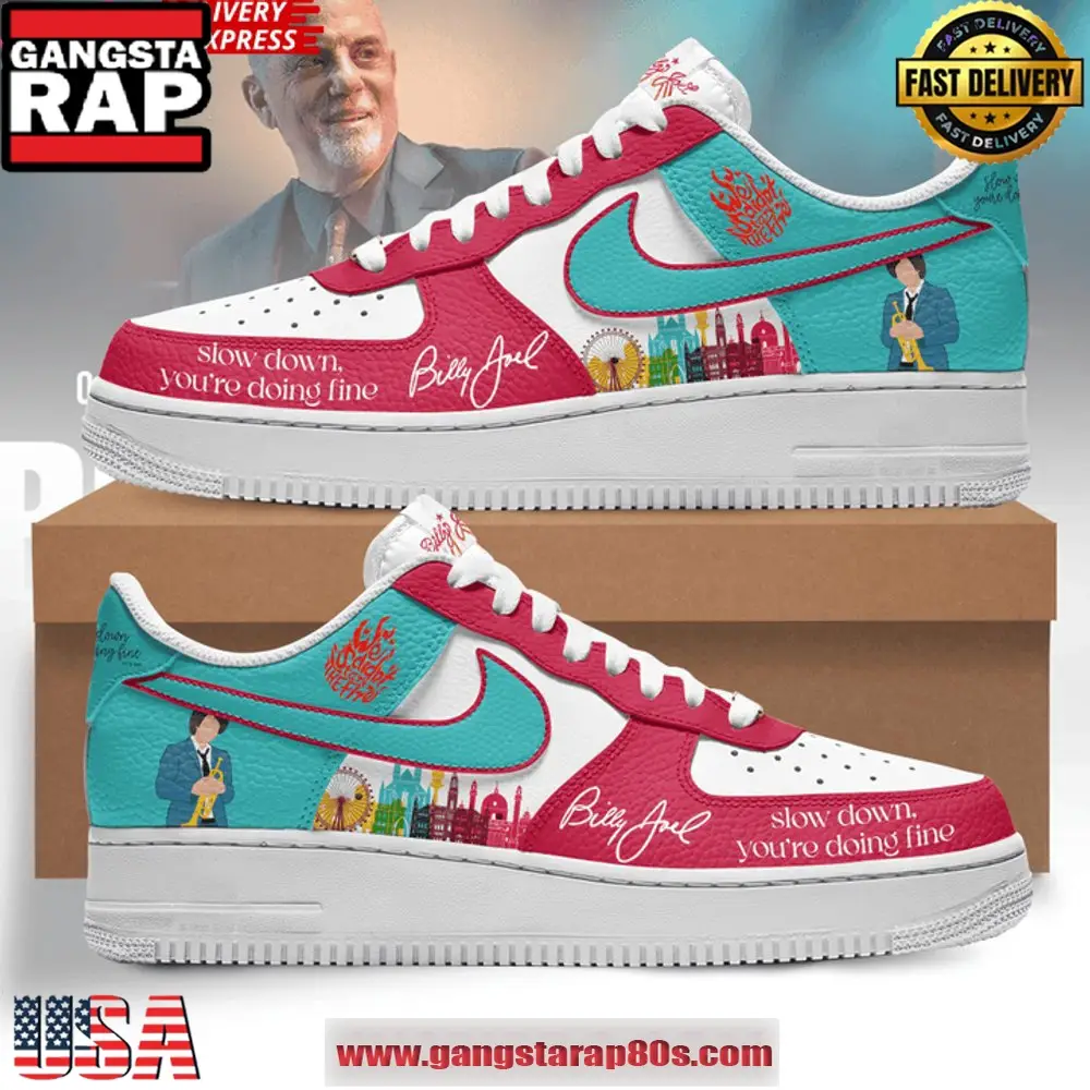 Billy Joel Special Edition Air Force 1 Running Sneakers Shoes