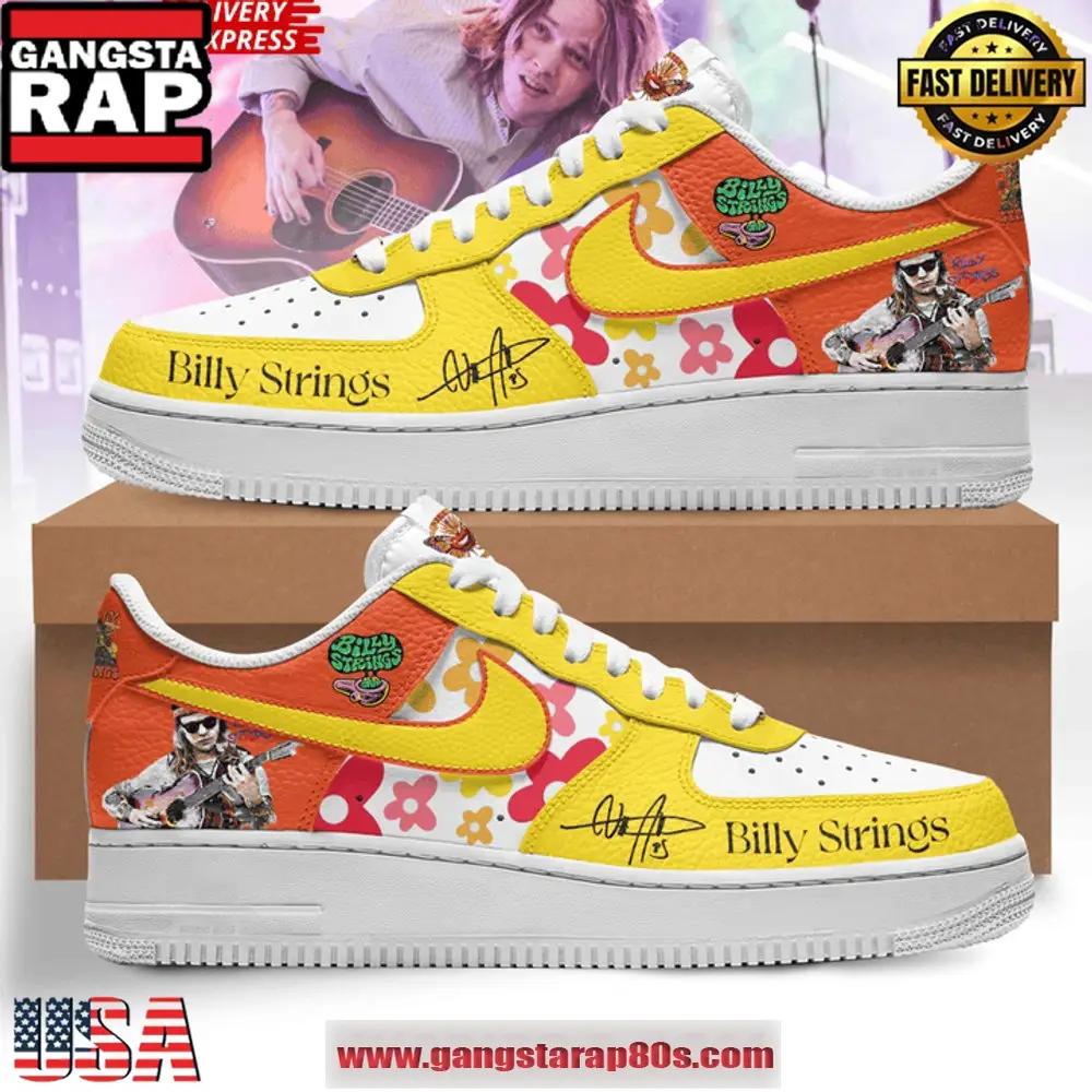 Billy Strings Special Edition Air Force 1 Running Sneakers Shoes Billy Strings Special Edition Air Force 1 Running Sneakers Shoes - Image 1