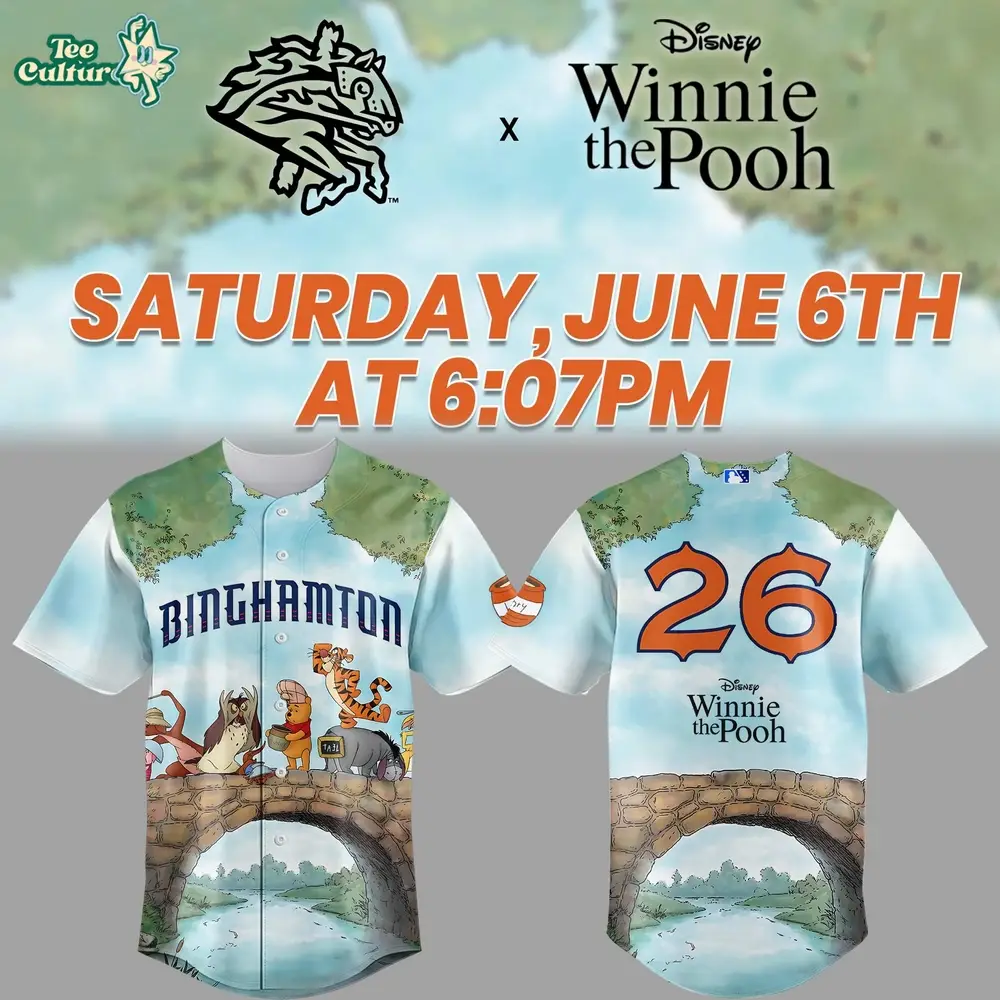 Binghamton Rumble Ponies x Winnie the Pooh 2026 Jersey