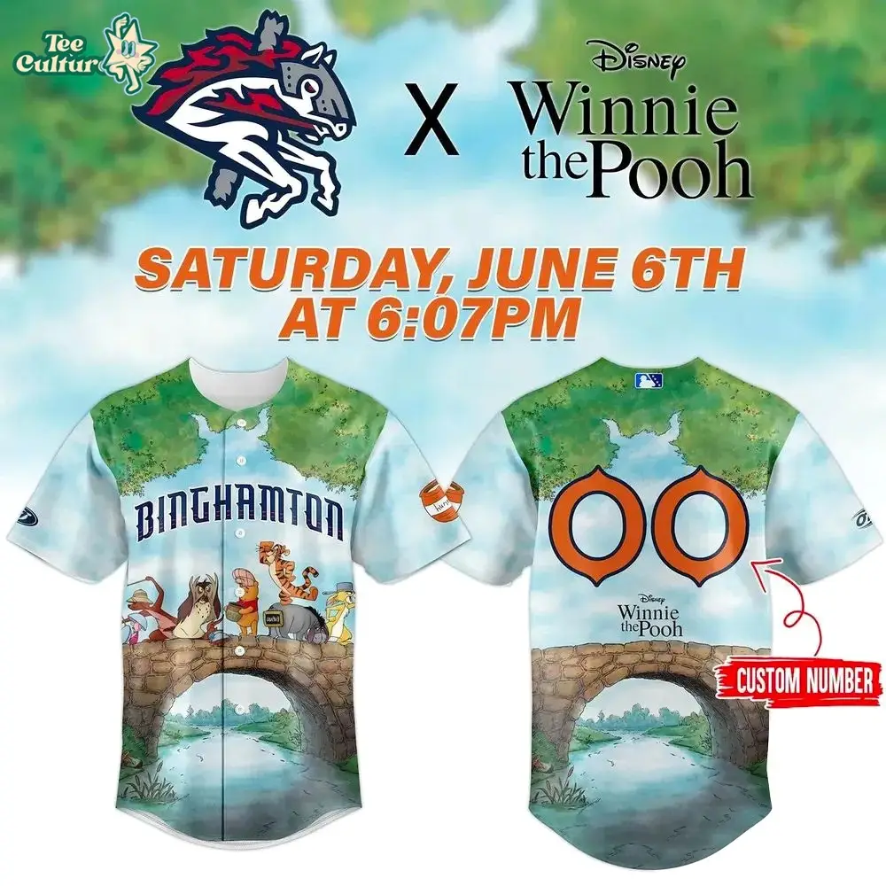 Binghamton Rumble Ponies x Winnie the Pooh 2026 Limited Jersey
