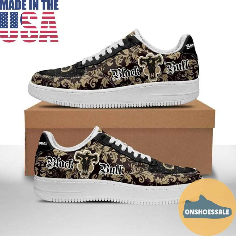 Black Bull Black Clover Air Force Shoes, Gift For Fans - Best Gift Shoes