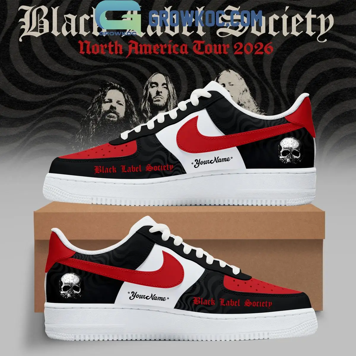 Black Label Society North America Tour 2026 Air Force 1 Shoes