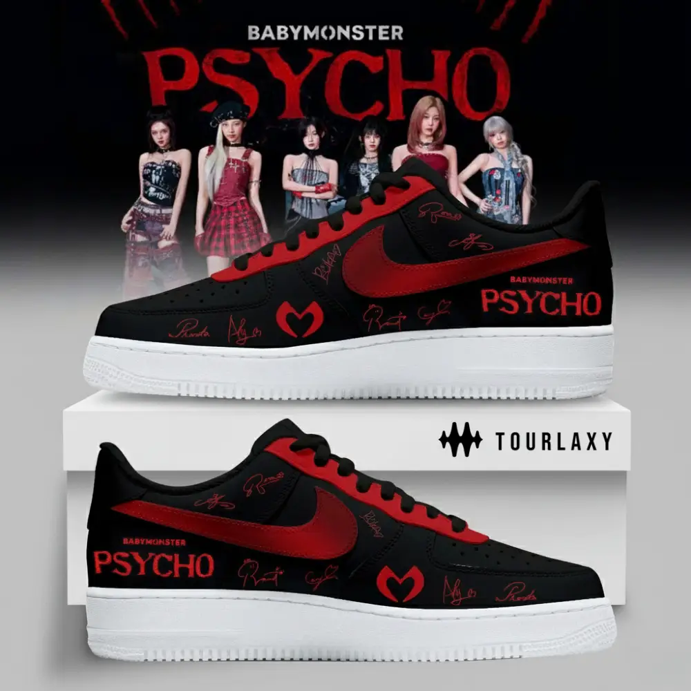 Black Pyscho Baby Monster Air Force 1 Shoes 