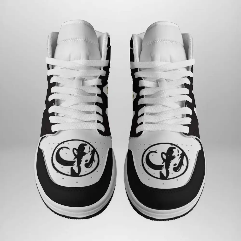 Black Ranger Mighty Morphin Power Rangers AJ1 High Top Shoes