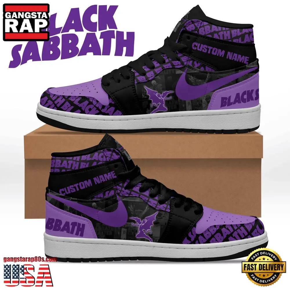 Black Sabbath Custom Name Air Jordan 1 Running Sneakers Shoes