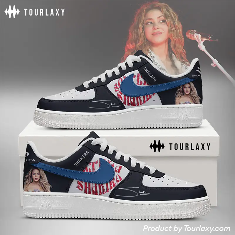 Black Shakira Air Force 1 Shoes  