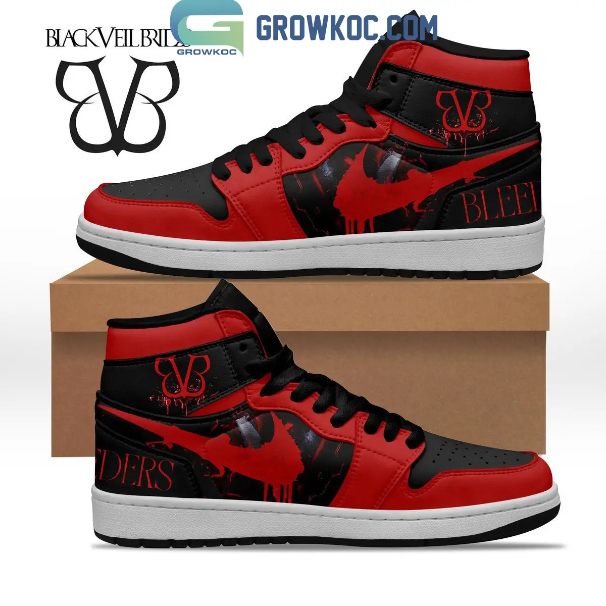 Black Veil Brides Bleeders Air Jordan 1 Shoes