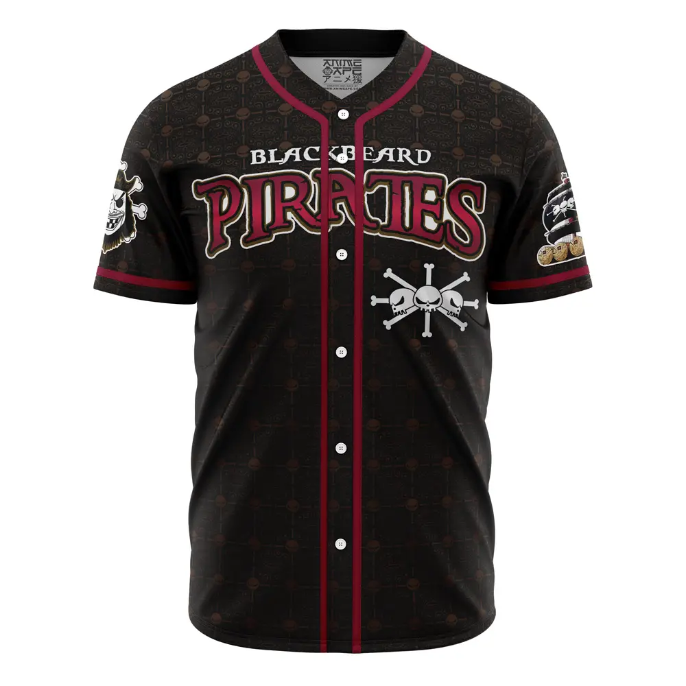 Blackbeard Pirates Jersey - Anime-Inspired Baseball Shirt, Perfect For Fans!